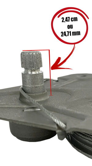 Máquina de vidro - manual - 4 portas - traseira - direita