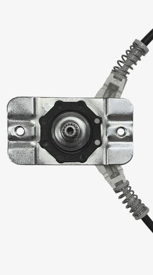Máquina de vidro - manual - esquerda - pino baixo - fixada com parafusos M6x10mm
