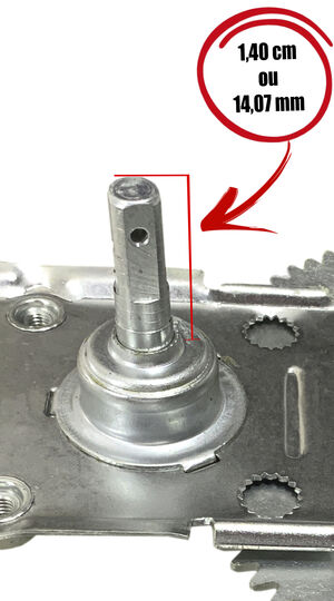 Máquina de vidro - manual - 2 portas - esquerda - pino quadrado